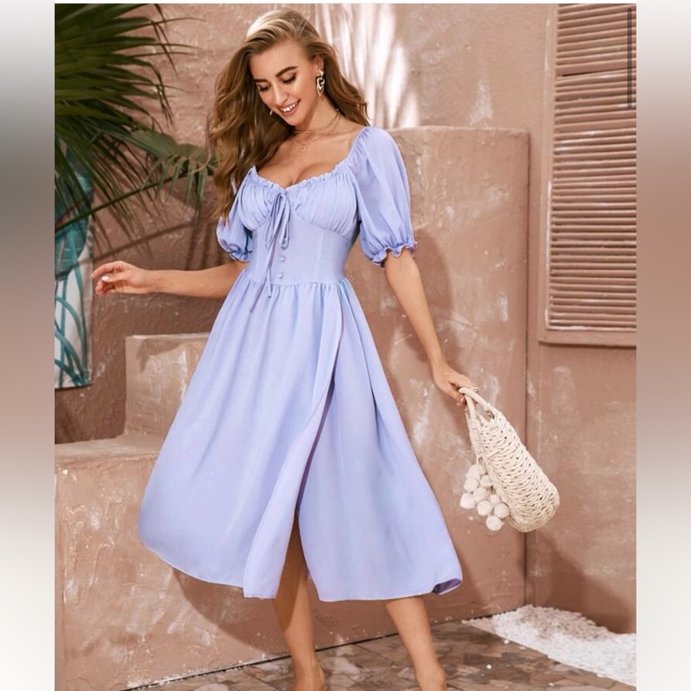 SHEIN Lavender MIDI Dress Size Large